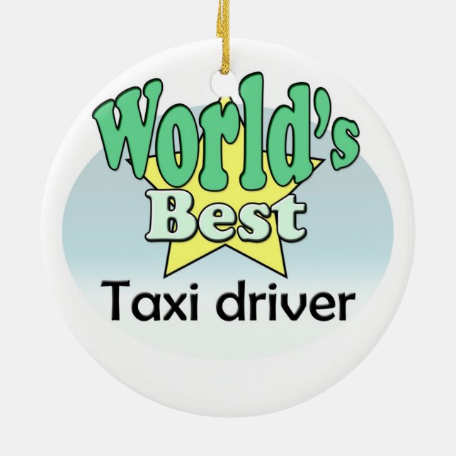 Ornamento De Cerâmica World's best Taxi driver (Traseira)