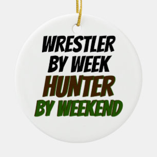 Ornamento De Cerâmica Wrestler por Week Hunter no fim de semana