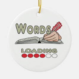 Ornamento De Cerâmica Writing Words