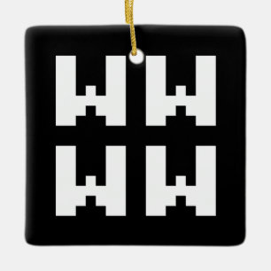 Ornamento De Cerâmica WWW   LOL Japão Internet Slang