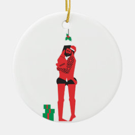 Ornamento De Cerâmica X mas vermelho