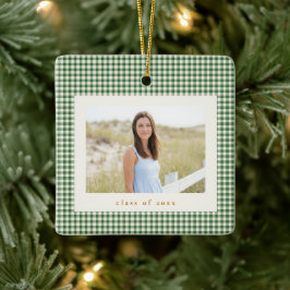 Ornamento De Cerâmica Xadrez Ginga Verde Foto Graduação Natal