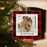 Ornamento De Cerâmica Xadrez Red Buffalo, Nome Pessoal E Foto<br><div class="desc">Entre no mundo do estilo do eterno com nossos produtos personalizados da Xadrez Vermelha Clássica de Buffalo no Zazzle! Quer você esteja querendo adicionar um toque de encanto rústico à sua vida ou procurando pelo presente perfeito, nossa coleção tem algo para todos. Descubra o charme persistente da Xadrez Red Buffalo...</div>