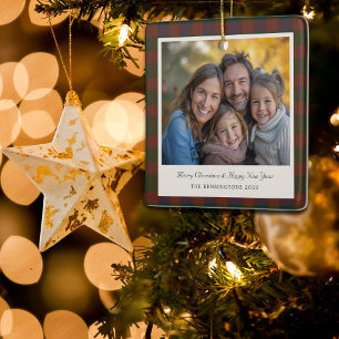 Ornamento De Cerâmica Xadrez Tradicional/Ornamento Cerâmico de Feriado d