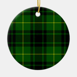 Ornamento De Cerâmica xadrez verde tartan MacArthur