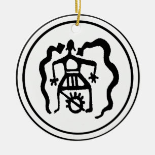 Ornamento De Cerâmica Xamã e os Guias Espirituais Ancestrais