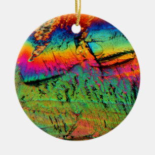 Ornamento De Cerâmica xarope de bordo sob um microscópio
