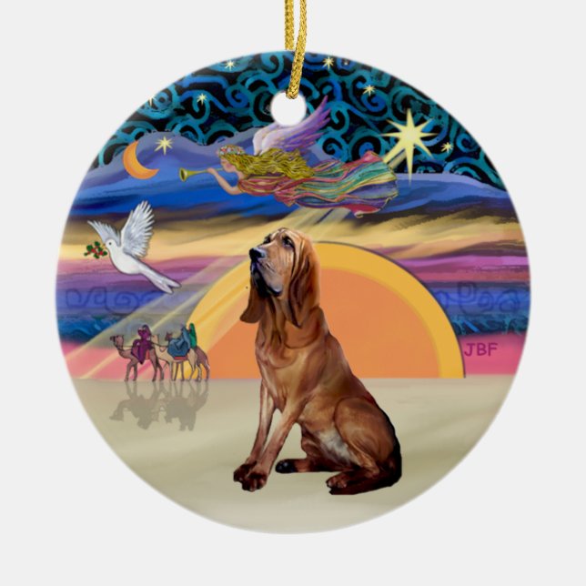 Ornamento De Cerâmica XMas Angel - Bloodhound (Frente)
