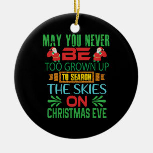 Ornamento De Cerâmica Xmas Deu O Céu Na Véspera De Natal
