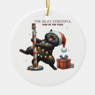 Ornamento De Cerâmica Xmas Deu O Momento Mais Estressante Do Ano