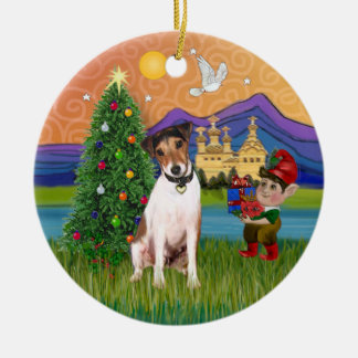 Ornamento De Cerâmica Xmas Fantasy - Jack Russell Terrier