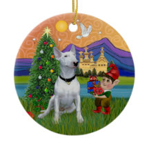 Xmas Fantasy - White Bull Terrier (P)