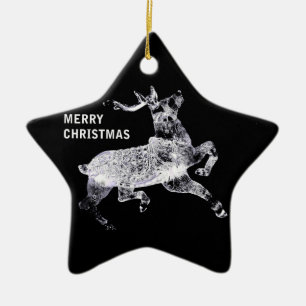 Ornamento De Cerâmica xmas GCU do extrator do trenó