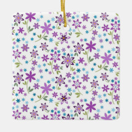 Ornamento De Cerâmica Xmas Gift Bonito Ditsy Floral