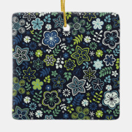 Ornamento De Cerâmica Xmas Gift Floral 3D Wall Art