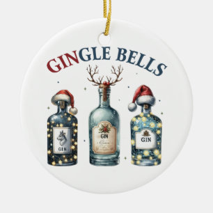 Ornamento De Cerâmica Xmas Gift Gingle Bells