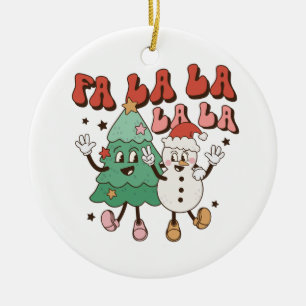 Ornamento De Cerâmica Xmas Gift La La La La La La