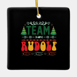 Ornamento De Cerâmica Xmas Gift Team Rudolf