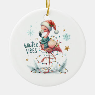 Ornamento De Cerâmica Xmas Gift Winter Vibes