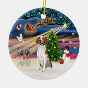 Ornamento De Cerâmica Xmas Magic - Foxhound Americano