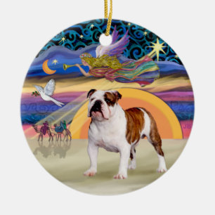 Ornamento De Cerâmica Xmas Star - Buldogue Inglês 5