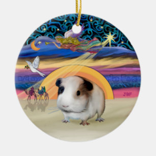Ornamento De Cerâmica Xmas Star - Guiné Pig nº 1