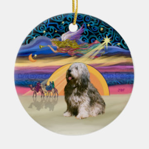 Ornamento De Cerâmica Xmas Star - Polônia Lowland Sheepdog 10