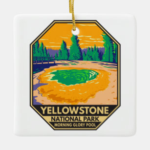 Ornamento De Cerâmica Yellowstone National Park Morning Glória Piscina R