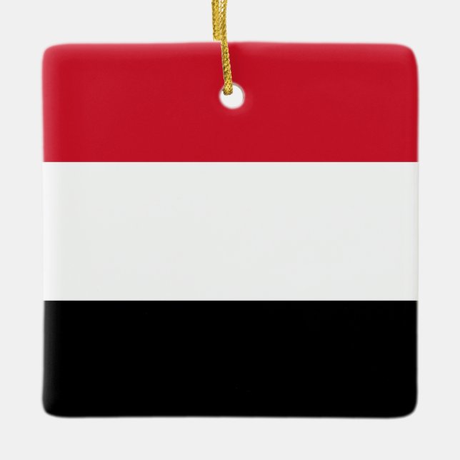 Ornamento De Cerâmica Yemen Flag (Frente)
