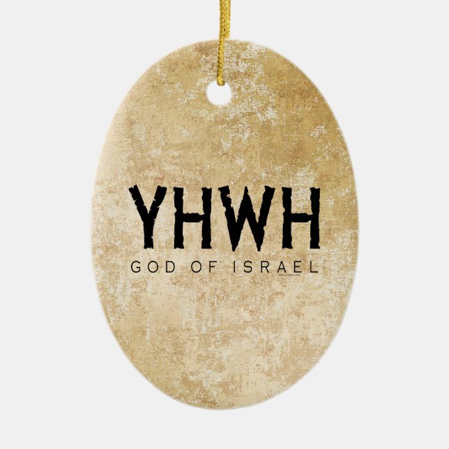 Ornamento De Cerâmica YHWH (Jehovah) God of Israel (Frente)