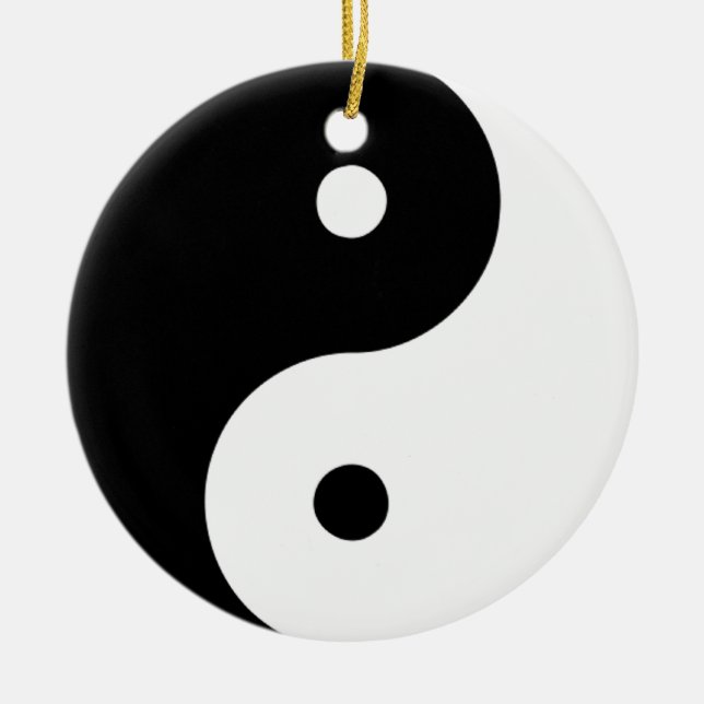 Ornamento De Cerâmica Yin Yang Ornament (Frente)