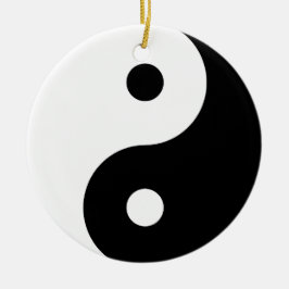 Ornamento De Cerâmica Yin Yang Ornament