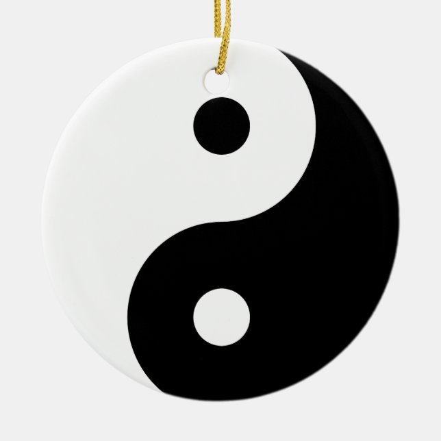 Ornamento De Cerâmica Yin Yang Ornament (Frente)