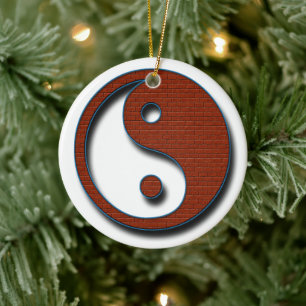 Ornamento De Cerâmica Yin Yang por Shirley Taylor