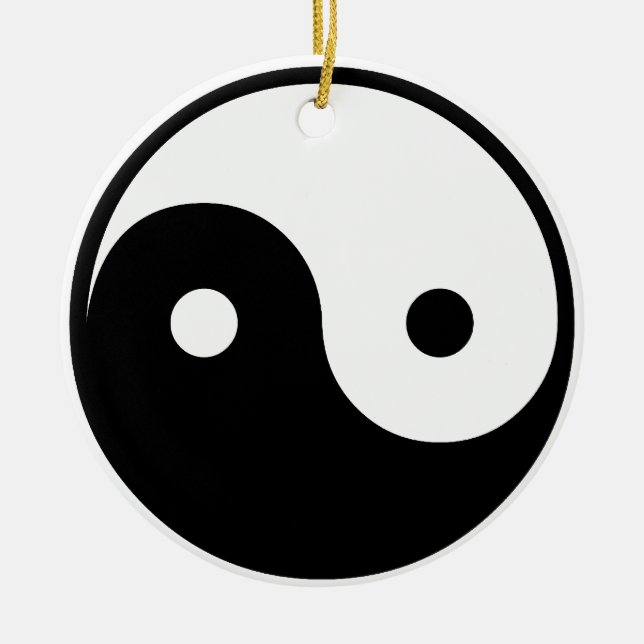 Ornamento De Cerâmica ying yang (Frente)