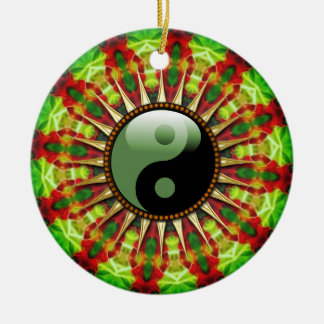 Ornamento De Cerâmica YinYang Motoveleiro mexicano Cerâmica
