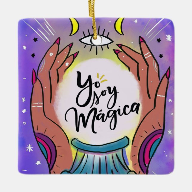 Ornamento De Cerâmica Yo Soy Magia (Frente)