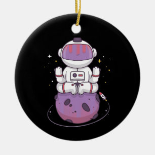 Ornamento De Cerâmica Yoga Espacial