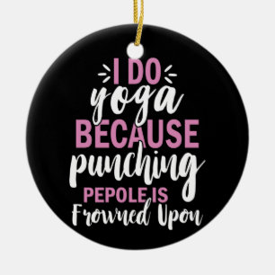 Ornamento De Cerâmica Yoga Lover I Do Yoga