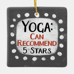 Ornamento De Cerâmica Yoga Review 5 Stars Ornament