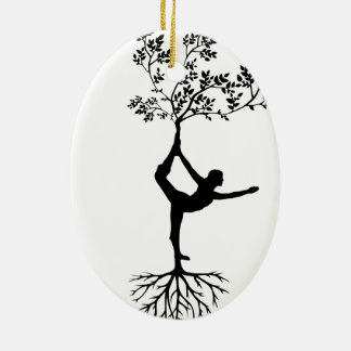 Ornamento De Cerâmica Yoga/Tree