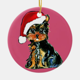 ORNAMENTO DE CERÂMICA YORKIE POO