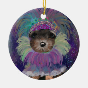 Ornamento De Cerâmica Yorkie Poo