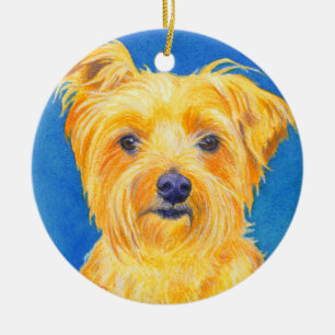 Ornamento De Cerâmica Yorkshire Terrier Ornament - "Sammy"