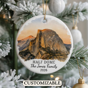 Ornamento De Cerâmica Yosemite Half Dome Personalizado, Califórnia Perso