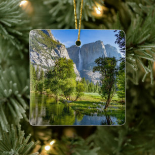 Ornamento De Cerâmica Yosemite Scenery Natal