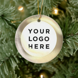 Ornamento De Cerâmica Your Business Logo Custom Christmas