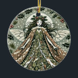 Ornamento De Cerâmica Yule Goddess Winter Solstice<br><div class="desc">Yule Goddess Winter Solstice pagan druid paganismo natal</div>