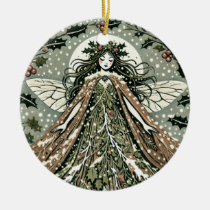Ornamento De Cerâmica Yule Goddess Winter Solstice