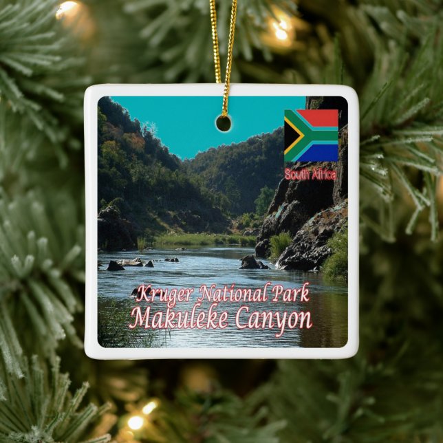 Ornamento De Cerâmica ZA005 SUL AFRICA, N.P. Makuleke Canyon, (Árvore)